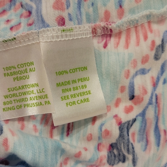 Lilly Pulitzer Shell Me About It Strapless Ruffle Top Seashells - Picture 3 of 5